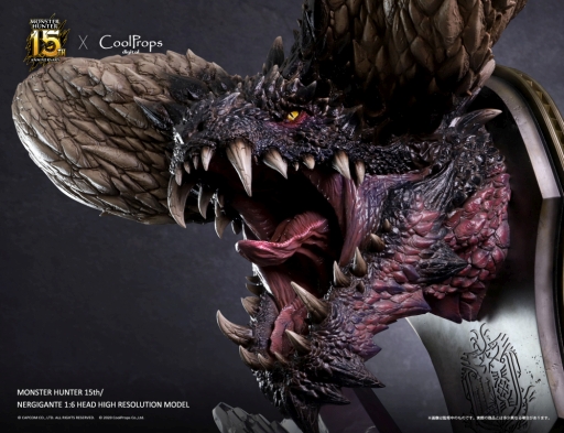 画像ギャラリー No.001のサムネイル画像 / 「MONSTER HUNTER: WORLD」,メインモンスター「滅尽龍 ネルギガンテ」の1/6スケール超大型ヘッドモデルが登場。予約受付中