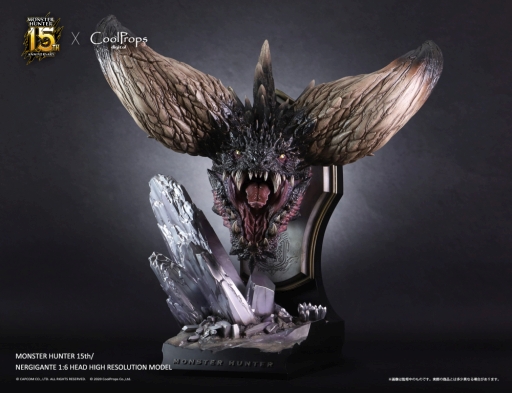 画像ギャラリー No.002のサムネイル画像 / 「MONSTER HUNTER: WORLD」,メインモンスター「滅尽龍 ネルギガンテ」の1/6スケール超大型ヘッドモデルが登場。予約受付中