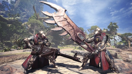 画像ギャラリー No.001のサムネイル画像 / PC版「MONSTER HUNTER WORLD」，防具「防衛隊α」シリーズ＆全14種の「防衛隊派生」武器が実装に。カムバックキャンペーンもスタート