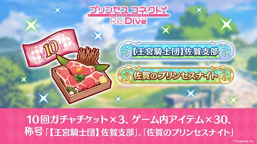 画像ギャラリー No.004のサムネイル画像 / 「プリンセスコネクト!Re:Dive」,限定の称号やガチャチケットなどを佐賀県佐賀市の“ふるさと納税”返礼品として本日提供開始