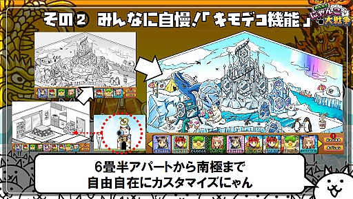 画像ギャラリー No.011のサムネイル画像 / キモカワにゃんこたちがPCブラウザで大暴れ!?　愛くるしい猫たちが出迎えてくれたカフェから「みんなで にゃんこ大戦争」の制作発表会をレポート