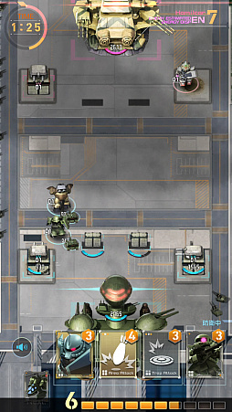 画像ギャラリー No.007のサムネイル画像 / 「機動戦士ガンダム 即応戦線」プレイレポート。一年戦争にスポットを当てた,手のひらで繰り広げられるリアルタイム戦略バトルを紹介