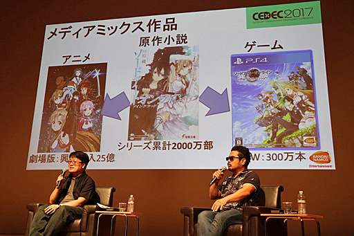 画像ギャラリー No.002のサムネイル画像 / ［CEDEC 2017］「ソードアート・オンライン」のようなMMORPGは本当に実現できるのか？　川原 礫氏と原田勝弘氏，二見鷹介氏による基調講演をレポート