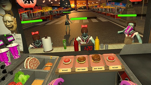 画像ギャラリー No.006のサムネイル画像 / VRゲーム初心者にもオススメ! PS VR版「Dead Hungry」でお腹を空かせたゾンビにうまいハンバーガーを食わせよう