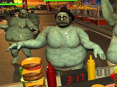 VRゲーム初心者にもオススメ！　PS VR版「Dead Hungry」でお腹を空かせたゾンビにうまいハンバーガーを食わせよう