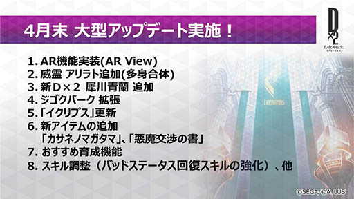 画像ギャラリー No.029のサムネイル画像 / AR機能は4月末に実装予定。「D×2 真・女神転生 リベレーション」の最新情報が発表された「セガフェス2018」のステージをレポート