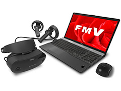 富士通，Windows MR対応VR HMDとノートPCのセットモデルを12月に発売。VR HMD単体は税込5万円台後半で購入可能に