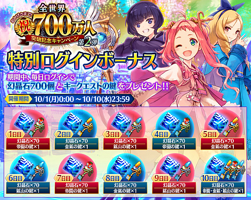 画像ギャラリー No.003のサムネイル画像 / 「誰ガ為のアルケミスト」,“全世界700万人突破記念キャンペーン 第2弾”が10月1日より開催