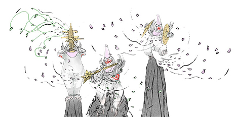 画像ギャラリー No.008のサムネイル画像 / 「大神 絶景版」のショートムービーが6週連続で公開へ。第1回では筆しらべ「画龍」と「桜花」，妖怪「天邪鬼」達を紹介