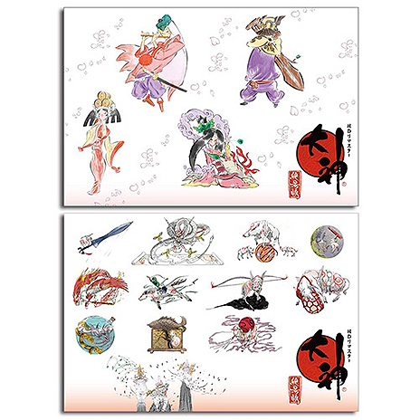画像ギャラリー No.024のサムネイル画像 / 「大神 絶景版」のショートムービーが6週連続で公開へ。第1回では筆しらべ「画龍」と「桜花」，妖怪「天邪鬼」達を紹介