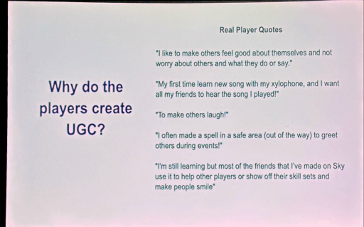 画像ギャラリー No.023のサムネイル画像 / ［GDC 2025］ユーザー生成コンテンツで育む「思いやり」――「Sky 星を紡ぐ子どもたち」における感情的なUGCシステム設計の秘訣