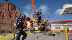 画像ギャラリー No.012のサムネイル画像 / 「EARTH DEFENSE FORCE: IRON RAIN」は侵略を受けて10年後の世界が舞台。昆虫型生物のほか，四本足の怪物やロボット兵器も登場
