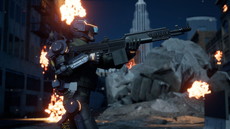 画像ギャラリー No.046のサムネイル画像 / 「EARTH DEFENSE FORCE: IRON RAIN」は侵略を受けて10年後の世界が舞台。昆虫型生物のほか，四本足の怪物やロボット兵器も登場