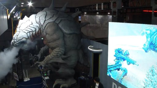 画像ギャラリー No.015のサムネイル画像 / ［TGS 2018］「EARTH DEFENSE FORCE: IRON RAIN」メディアブリーフィングレポート。有野課長が超巨大生物「ベイザル」に挑む