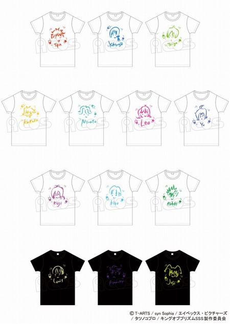 画像ギャラリー No.001のサムネイル画像 / 「KING OF PRISM -Shiny Seven Stars-」クレヨン風アートイラストを使用したTシャツが9月13日に発売