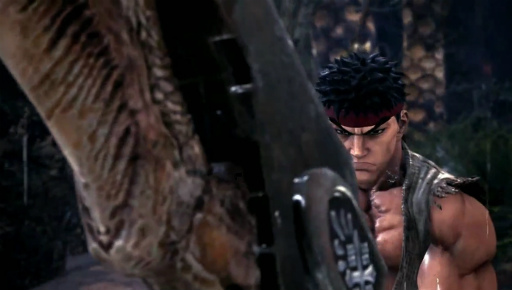 画像ギャラリー No.009のサムネイル画像 / 「ストV AE」×「MONSTER HUNTER: WORLD」コラボを実施。ストV AEにモンハン衣装，モンハンワールドにはリュウ＆さくらの装備が登場