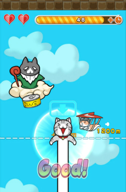 画像ギャラリー No.005のサムネイル画像 / のびる猫に猫缶を届けよう。スマホ向けタップゲーム「のび猫 成層圏」を紹介する「（ほぼ）日刊スマホゲーム通信」第1557回