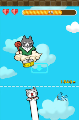 画像ギャラリー No.007のサムネイル画像 / のびる猫に猫缶を届けよう。スマホ向けタップゲーム「のび猫 成層圏」を紹介する「（ほぼ）日刊スマホゲーム通信」第1557回