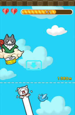 画像ギャラリー No.008のサムネイル画像 / のびる猫に猫缶を届けよう。スマホ向けタップゲーム「のび猫 成層圏」を紹介する「（ほぼ）日刊スマホゲーム通信」第1557回