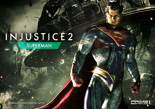 画像ギャラリー No.001のサムネイル画像 / 格闘ゲーム「Injustice 2」に登場する「スーパーマン」がスタチューで登場。DX版は表情やポーズの変更が可能