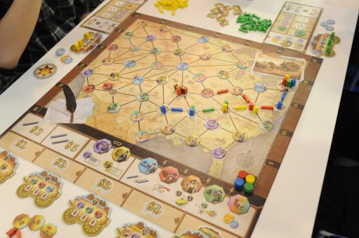 画像ギャラリー No.005のサムネイル画像 / ［SPIEL'17］Queen Gamesの新作「Pioneers」は，北米の入植と開拓をテーマにした“中量級”の快作だった