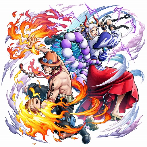 画像ギャラリー No.001のサムネイル画像 / 「ONE PIECE バウンティラッシュ」5周年記念の超レジェンダリーキャラクター「火拳 鬼姫 エース＆ヤマト」参戦