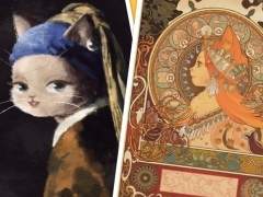 「猫のニャッホ 〜ニャ・ミゼラブル〜」の絵画ポストカードがセブン-イレブンの店頭マルチコピー機で販売開始