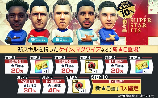 画像ギャラリー No.016のサムネイル画像 / 「サカつく RTW」，イングランドのスーパースター選手を集めた「SUPER STAR FES」が開催