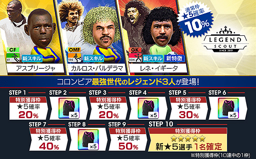 画像ギャラリー No.002のサムネイル画像 / 「サカつくRTW」，コロンビアのレジェンド選手が登場する「LEGEND SCOUT」が本日開始