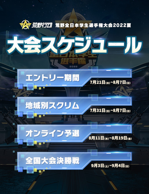 画像ギャラリー No.002のサムネイル画像 / 「荒野行動」,学生eスポーツ大会“荒野全日本学生選手権 2022夏”が開催決定。エントリー受付開始