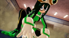 画像ギャラリー No.006のサムネイル画像 / 「僕のヒーローアカデミア One's Justice」のプレイアブルキャラクター「蛙吹梅雨」「八百万百」「上鳴電気」のバトルタイプを紹介