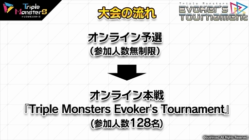 画像ギャラリー No.007のサムネイル画像 / “年間賞金総額1000万円”の大会「Evoker’s Tournament」の詳細が発表。「トリプルモンスターズ」発表会レポート
