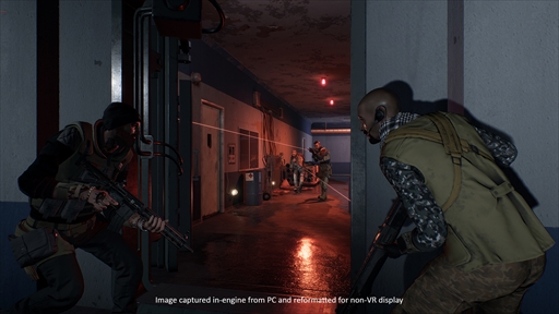 画像ギャラリー No.004のサムネイル画像 / ［E3 2018］PS VR用FPS「Firewall Zero Hour」，マップ「オフィス」で顧客データの防衛に挑戦してきた。制作者へのショートインタビューも