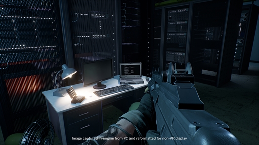 画像ギャラリー No.005のサムネイル画像 / ［E3 2018］PS VR用FPS「Firewall Zero Hour」，マップ「オフィス」で顧客データの防衛に挑戦してきた。制作者へのショートインタビューも