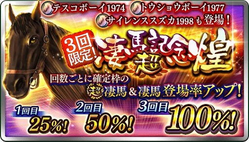 画像ギャラリー No.002のサムネイル画像 / 「ダービースタリオン マスターズ」,★5「テスコボーイ1974」が登場する超凄馬記念を開催
