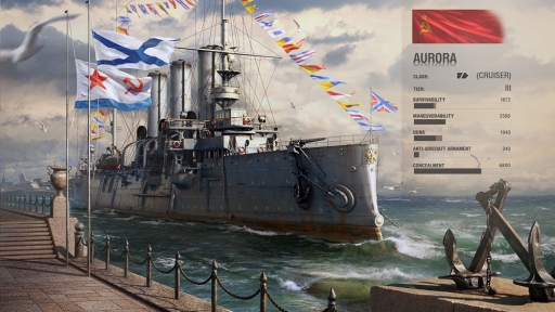 画像ギャラリー No.004のサムネイル画像 / 「World of Warships Blitz」の正式サービス開始日が1月18日に決定。事前登録でプレミアム艦艇“Aurora”獲得のチャンス