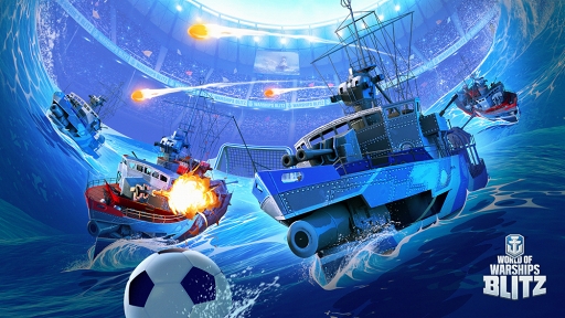 画像ギャラリー No.001のサムネイル画像 / 「World of Warships Blitz」,夏向けの特別なサッカーモードを期間限定で提供