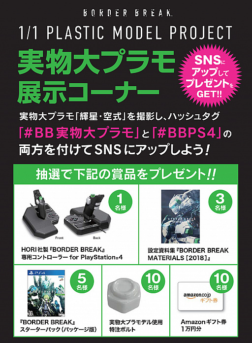 画像ギャラリー No.004のサムネイル画像 / 「ボーダーブレイク」,1/1プラモデル「輝星・空式」がTGS 2018と第58回全日本模型ホビーショーに展示決定