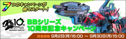 画像ギャラリー No.001のサムネイル画像 / PS4版「ボーダーブレイク」,「BBシリーズ10周年記念キャンペーン」が開催