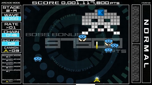 画像ギャラリー No.009のサムネイル画像 / 完全新曲3曲を引っさげて登場するPC版「SPACE INVADERS EXTREME」インプレッション。効果音とBGMが絶妙にブレンドされた進化形インベーダー