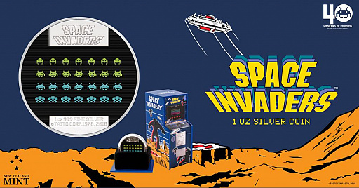 画像ギャラリー No.001のサムネイル画像 / 「スペースインベーダー誕生40周年記念コイン」が泰星コインから発売