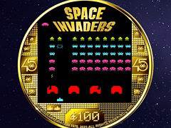 「スペースインベーダー45周年 公式記念プルーフ金貨」販売開始。発行枚数は100点，テーブル筐体をイメージしたディスプレイケース付属