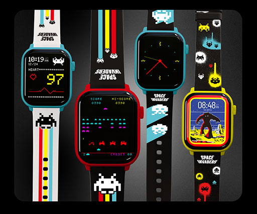 画像ギャラリー No.001のサムネイル画像 / 名作を手首で楽しめるスマートウォッチ「SPACE INVADERS: My Play Watch」，Kickstarterでクラウドファンディングを実施中