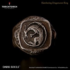 画像ギャラリー No.003のサムネイル画像 / 「DARK SOULS」シリーズの「静かに眠る竜印の指輪」がシルバーリングに。TORCH TORCHから8月に発売