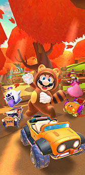 画像ギャラリー No.008のサムネイル画像 / 「マリオカート ツアー」でオータムツアーが開幕。タヌキマリオや新アイテム“スーパーこのは”などが登場