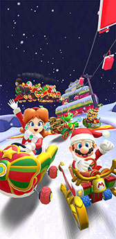 画像ギャラリー No.012のサムネイル画像 / 「マリオカート ツアー」でホリデーツアーが本日開幕。ピックアップショップにはマリオ(サンタ)やラリー(ウィンター)らが登場