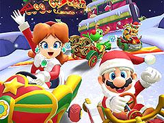 「マリオカート ツアー」でホリデーツアーが本日開幕。ピックアップショップにはマリオ（サンタ）やラリー（ウィンター）らが登場