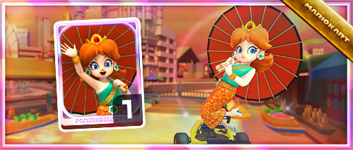 画像ギャラリー No.011のサムネイル画像 / 「マリオカート ツアー」,アジアの都市コースを舞台にしたウィンターツアーが開幕。キャサリン(オレンジ)らリーグランキング上位報酬も公開に
