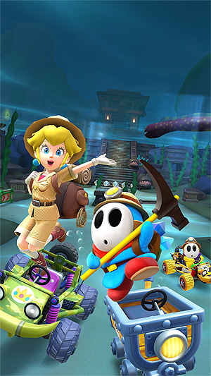 画像ギャラリー No.002のサムネイル画像 / マリオカートシリーズ初となる新コース。「マリオカート ツアー」に“パックンしんでん”追加へ。2月8日開幕の“探検ツアー”で走れる