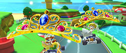 画像ギャラリー No.006のサムネイル画像 / 「マリオカート ツアー」,プリンセスツアーを5月31日に開始。Wii デイジーサーキットとGBA ピーチサーキットでレースを繰り広げよう